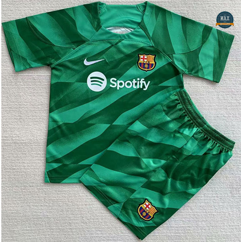 Max Maillot foot Barcelone Enfant Gardien de but Vert 2023/24