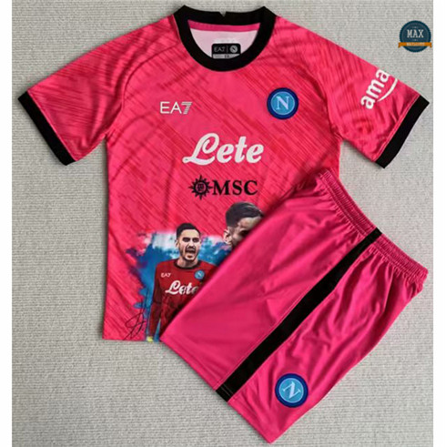 Max Maillot foot Naples Enfant Rouge 2023/24