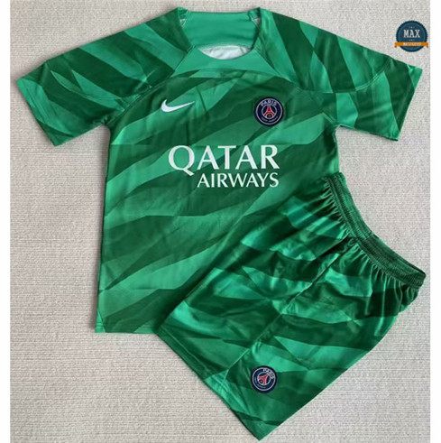 Max Maillot foot PSG Enfant Gardien de but Vert 2023/24