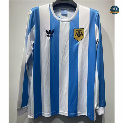 Max Maillot foot Retro 1978 Argentine Domicile Manche Longue