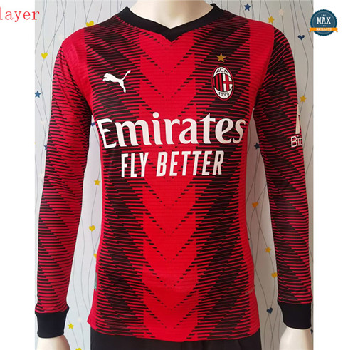 Max Maillot de foot Player 2023/24 AC Milan Domicile Manche Longue grossiste