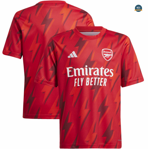 Max Maillot foot Arsenal Training Rouge 2023/24 flocage