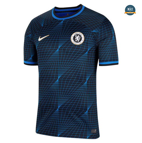 Max Maillots de foot Chelsea Exterieur Bleu 2023/24 discout