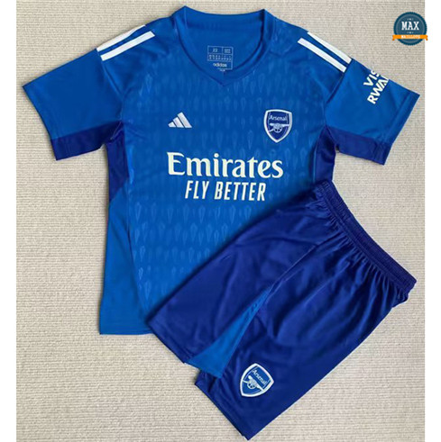 Max Maillots de foot Arsenal Enfant Gardien de but Bleu 2023/24 original