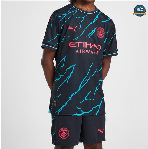Max Maillots foot Manchester City Enfant Third 2023/24 discout