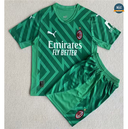 Max Maillots de foot Milan AC Enfant Vert 2023/24 flocage