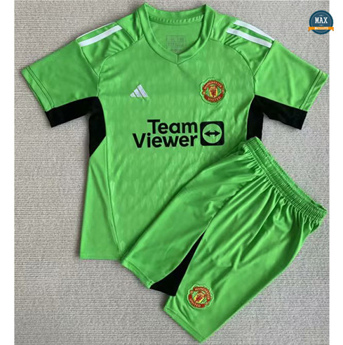 Max Maillot Foot Manchester United Enfant goalkeeper Vert 2023/24 discout