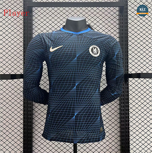 Marque Max Maillot Player Version 2023/24 Chelsea Manche Longue Bleu personnalisé