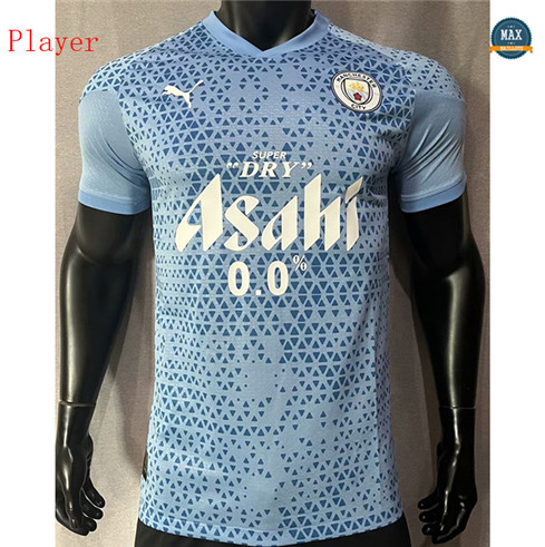 Nouveau Max Maillot Player Version 2023/24 Manchester City Bleu flocage