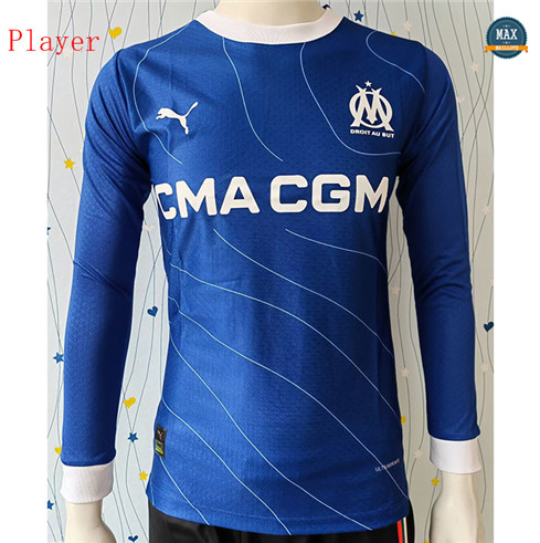 Vente Max Maillot Player Version 2023/24 Olympique Marseille Exterieur Manche Longue original