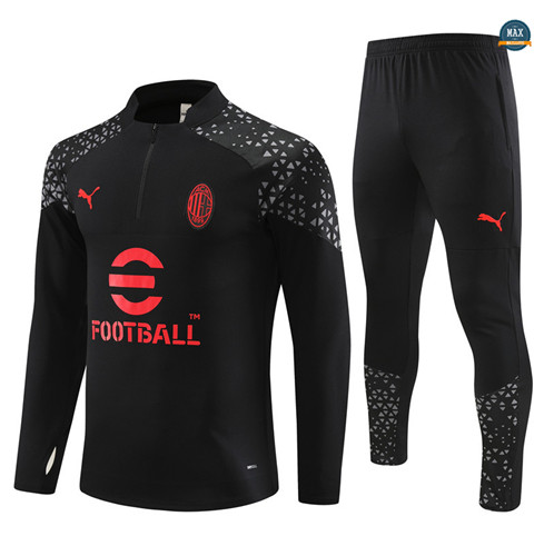 Soldes Max Survetement AC Milan 2023/24 Noir grossiste