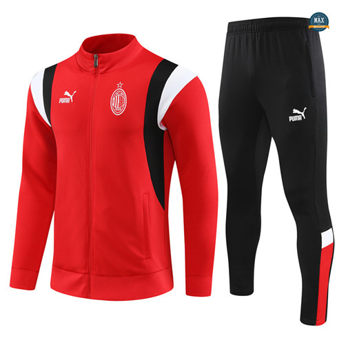 Achetez Max Veste Survetement AC Milan 2023/24 Rouge pas cher