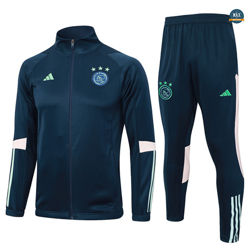 Marque Max Veste Survetement AFC Ajax 2023/24 Bleu personnalisé