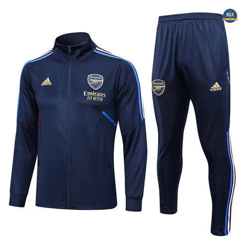 Nouveau Max Veste Survetement Arsenal 2023/24 Bleu flocage