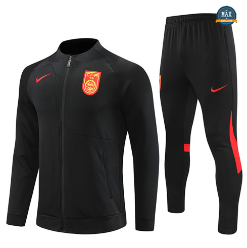 Nouveau Max Veste Survetement Chine 2023/24 Noir flocage