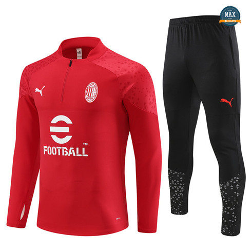 Achetez Max Survetement Enfant AC Milan 2023/24 Rouge pas cher