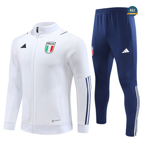 Marque Max Veste Survetement Enfant Italie 2023/24 Blanc personnalisé