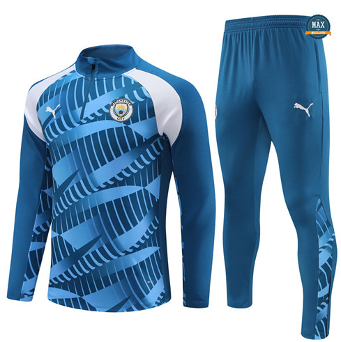 Soldes Max Survetement Enfant Manchester City 2023/24 Bleu grossiste