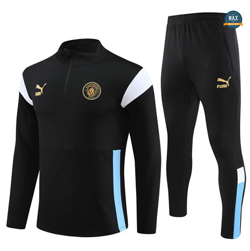 Marque Max Survetement Enfant Manchester City 2023/24 Noir personnalisé