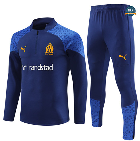 Soldes Max Survetement Enfant Olympique Marseille 2023/24 Bleu Marine grossiste