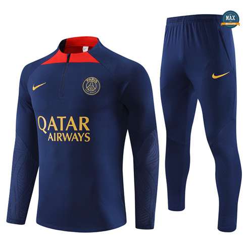 Acheter Max Survetement Enfant Paris Saint Germain 2023/24 Bleu Marine fiable