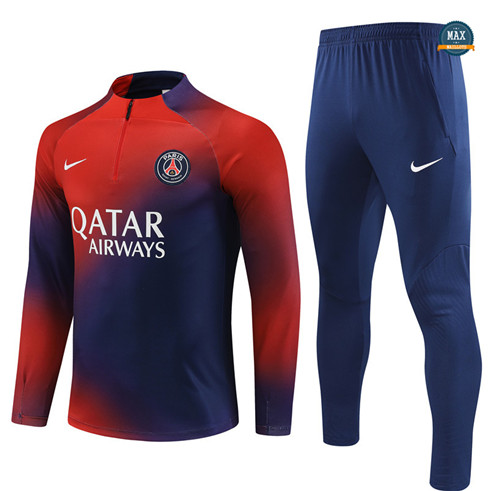 Achetez Max Survetement Enfant Paris Saint Germain 2023/24 Rouge pas cher