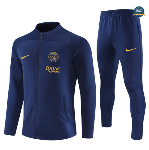 Marque Max Veste Survetement Enfant Paris Saint Germain 2023/24 Bleu Marine personnalisé