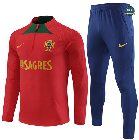 Soldes Max Survetement Enfant Player Portugal 2023/24 Rouge grossiste