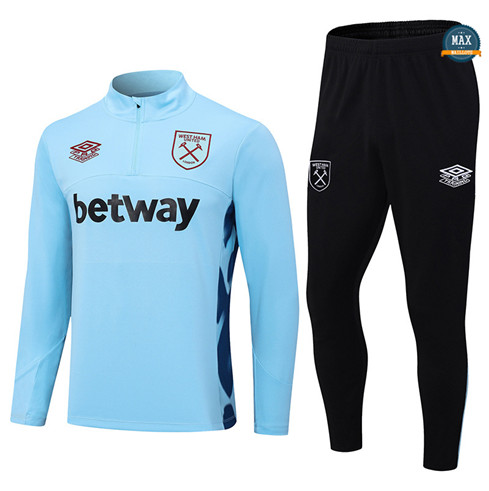 Nouveau Max Survetement Enfant West Ham United 2023/24 Bleu flocage