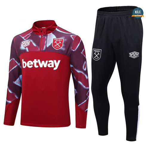 Soldes Max Survetement Enfant West Ham United 2023/24 Rouge grossiste