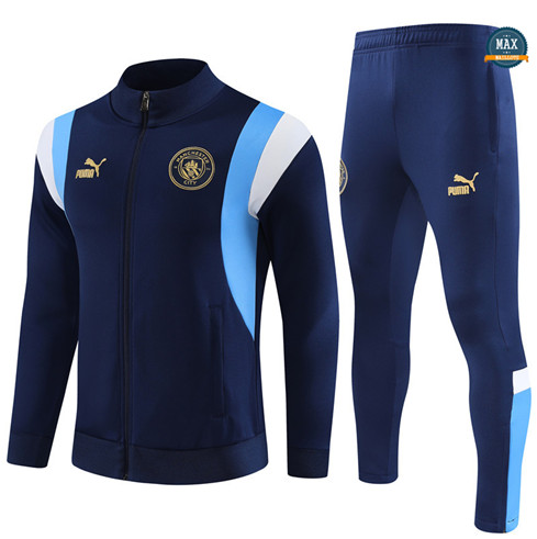 Nouveaux Max Survetement Manchester City 2023/24 Bleu Marine prix