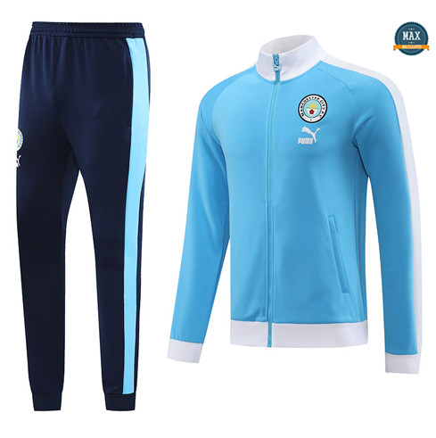 Soldes Max Veste Survetement Manchester City 2023/24 Bleu grossiste