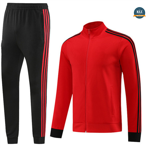 Nouveaux Max Veste Survetement Manchester United 2023/24 Rouge prix