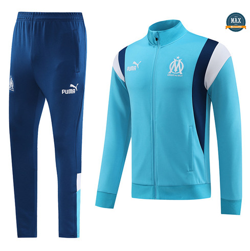 Soldes Max Veste Survetement Olympique Marseille 2023/24 Bleu grossiste