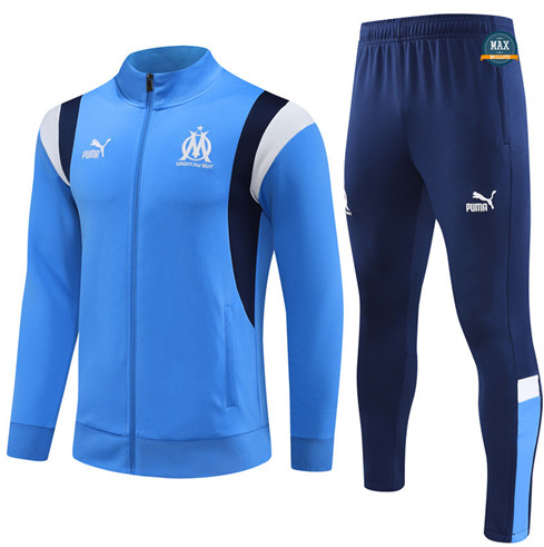 Marque Max Veste Survetement Olympique Marseille 2023/24 Bleu personnalisé