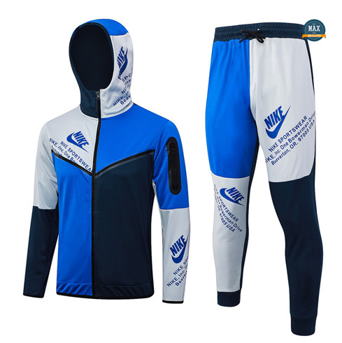 Marque Max Veste Survetement à capuche Nike 2023/24 Bleu personnalisé
