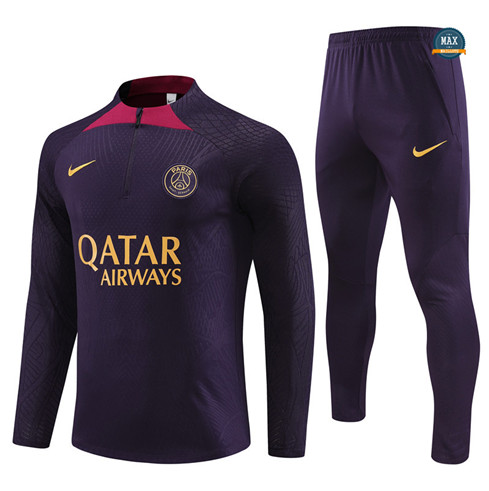 Marque Max Survetement Player Paris Saint Germain 2023/24 Violet personnalisé