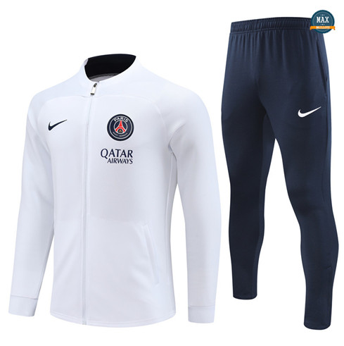 Nouveaux Max Veste Survetement Paris Saint Germain 2023/24 Blanc prix