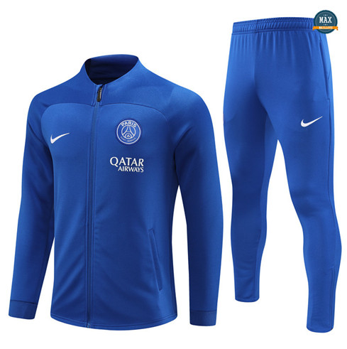 Nouveau Max Veste Survetement Paris Saint Germain 2023/24 Bleu flocage