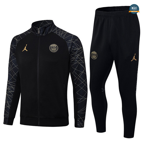 Marque Max Veste Survetement Paris Saint Germain 2023/24 Noir personnalisé