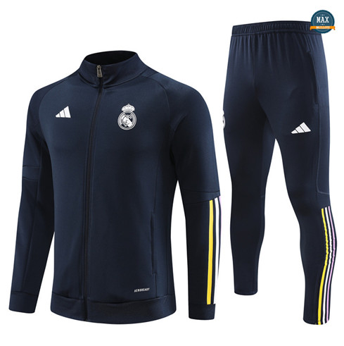 Soldes Max Veste Survetement Real Madrid 2023/24 Bleu grossiste