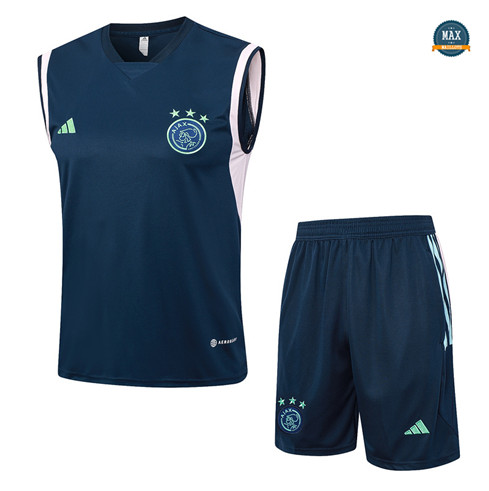 Achetez Max Maillot AFC Ajax Debardeur + Short 2023/24 Training Bleu Marine pas cher