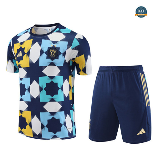 Nouveau Max Maillot Algérie + Short 2023/24 Training Bleu flocage