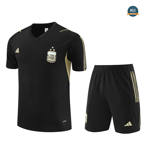 Nouveau Max Maillot Argentine + Short 2023/24 Training Noir flocage