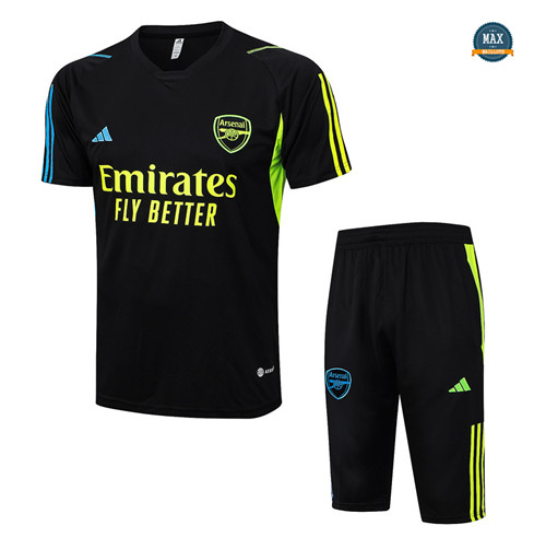 Marque Max Maillot Arsenal + Short 2023/24 Training Noir personnalisé