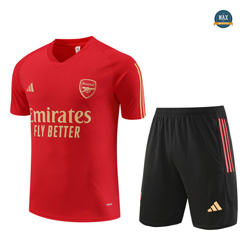 Site Max Maillot Arsenal + Short 2023/24 Training Rouge discout