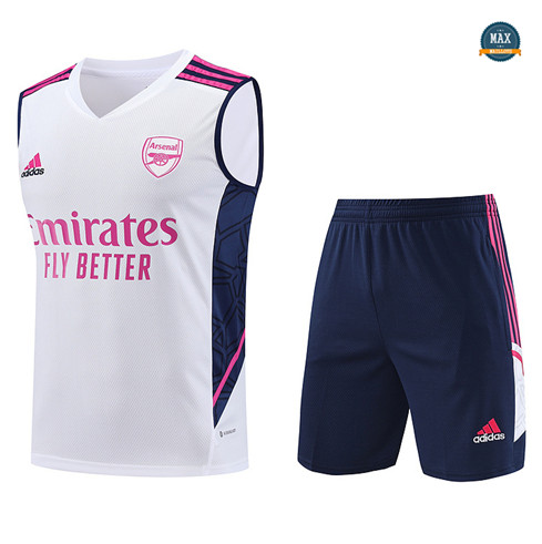 Vente Max Maillot Arsenal Debardeur + Short 2023/24 Training Blanc original