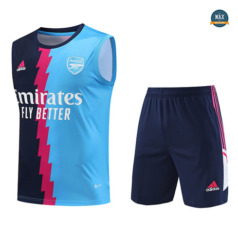 Marque Max Maillot Arsenal Debardeur + Short 2023/24 Training Bleu personnalisé