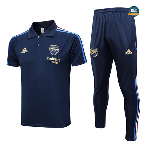 Site Max Maillot Arsenal Polo + Pantalon 2023/24 Training Bleu discout