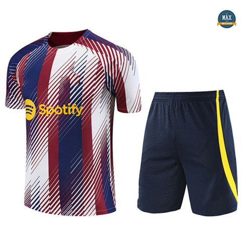 Nouveau Max Maillot Barcelone + Short 2023/24 Training Bleu flocage